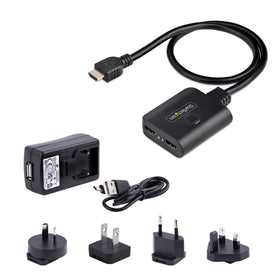 Compact StarTech HDMI splitter design minimizes cable clutter
