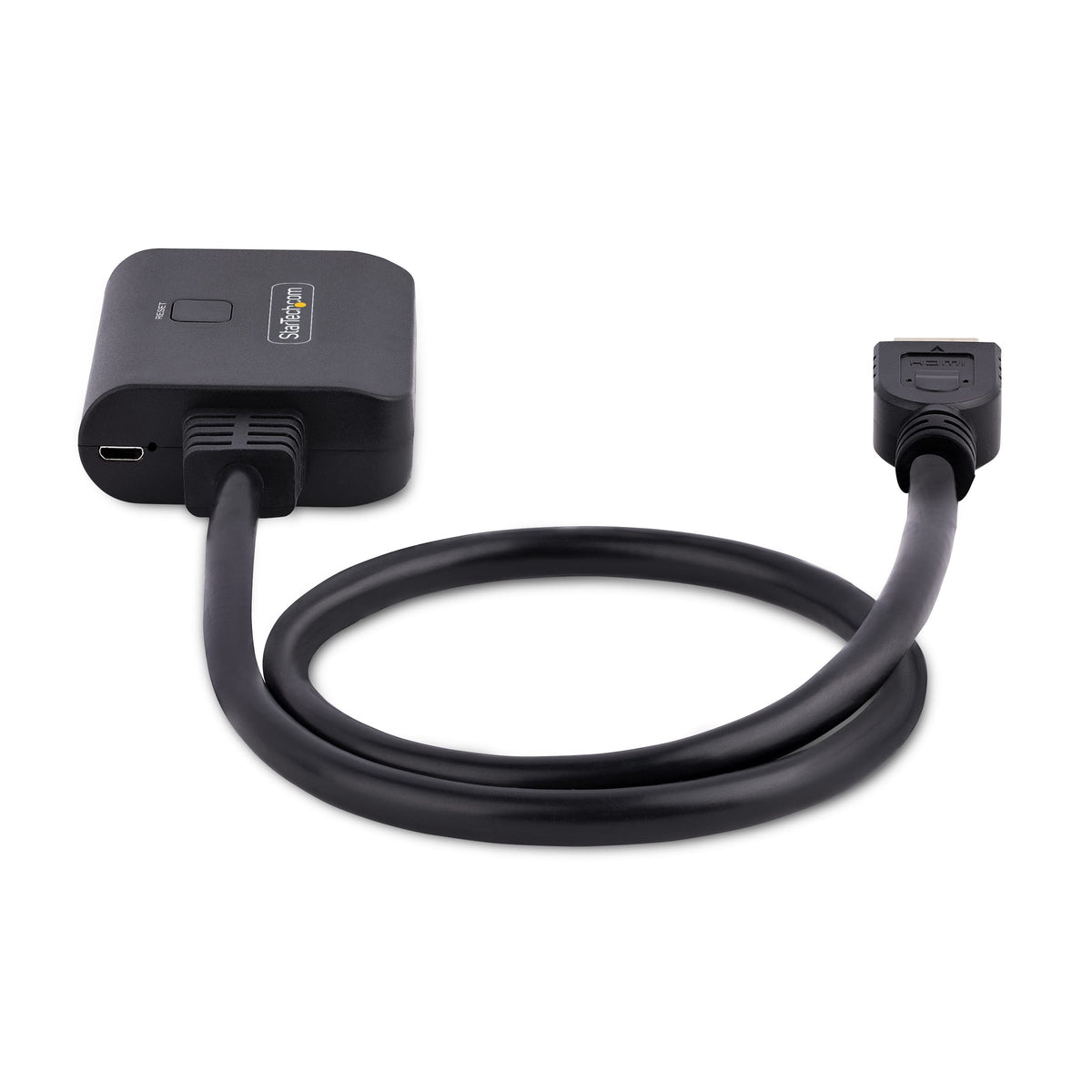 StarTech HDMI splitter with EDID reset button simplifies setup