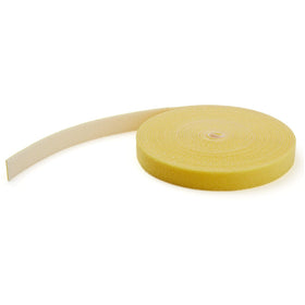 StarTech HKLP100YW yellow hook-and-loop roll enables adjustable cable length for a tidy install.