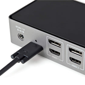 StarTech.com 85W Power Delivery keeps the host laptop charged while working.