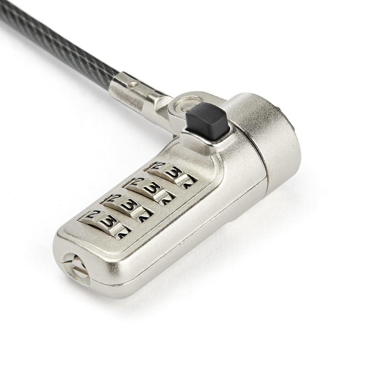 StarTech.com lock securing laptop to desk demonstrating theft deterrent benefit