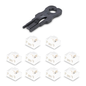 StarTech.com port blockers protecting server rack ports, reducing dust and downtime