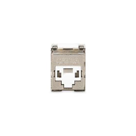 StarTech.com lock installed in network switch RJ45 port, preventing unauthorized access