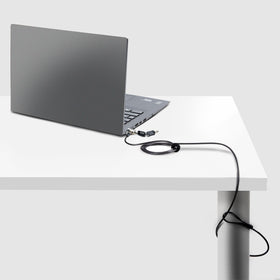 StarTech.com lock installed in a Nano slot demonstrating flat device position