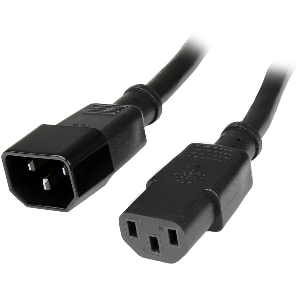 StarTech.com front view of C14 to C13 connectors showing secure fit and reliable connection