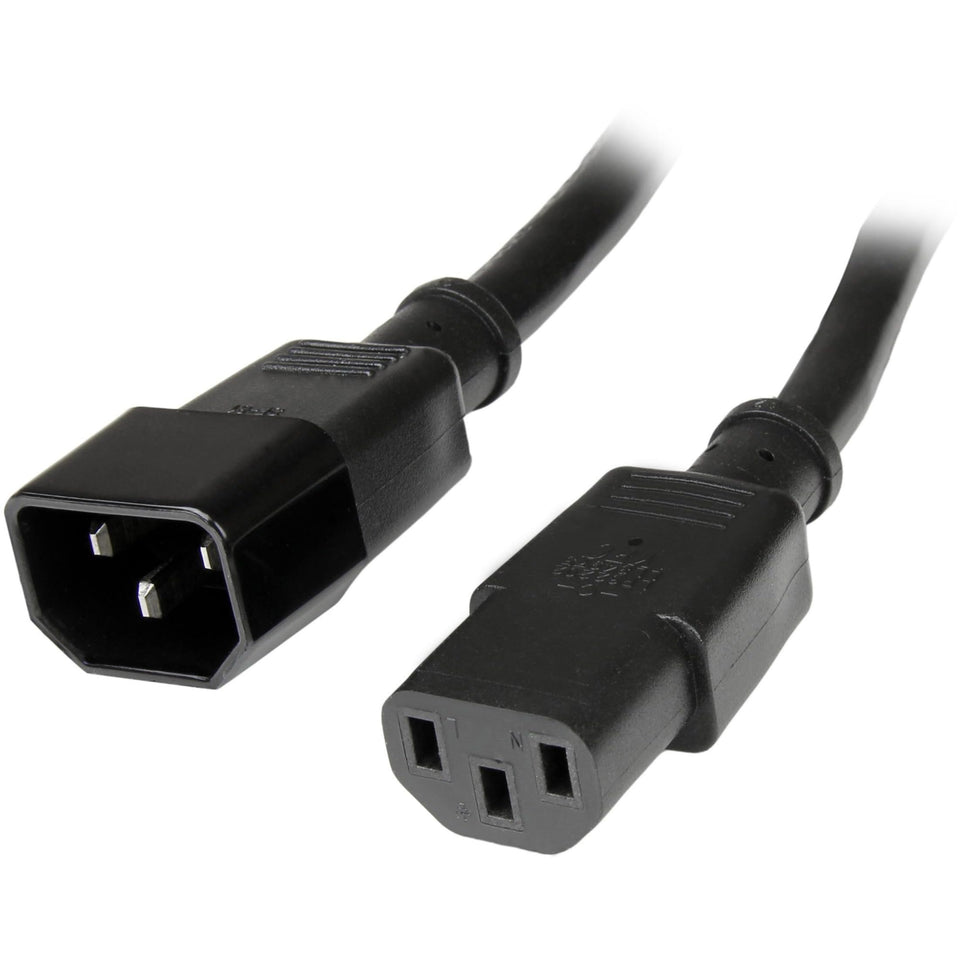 StarTech.com PXT100146 heavy-duty extension cord with C14 to C13 connectors for reliable power delivery