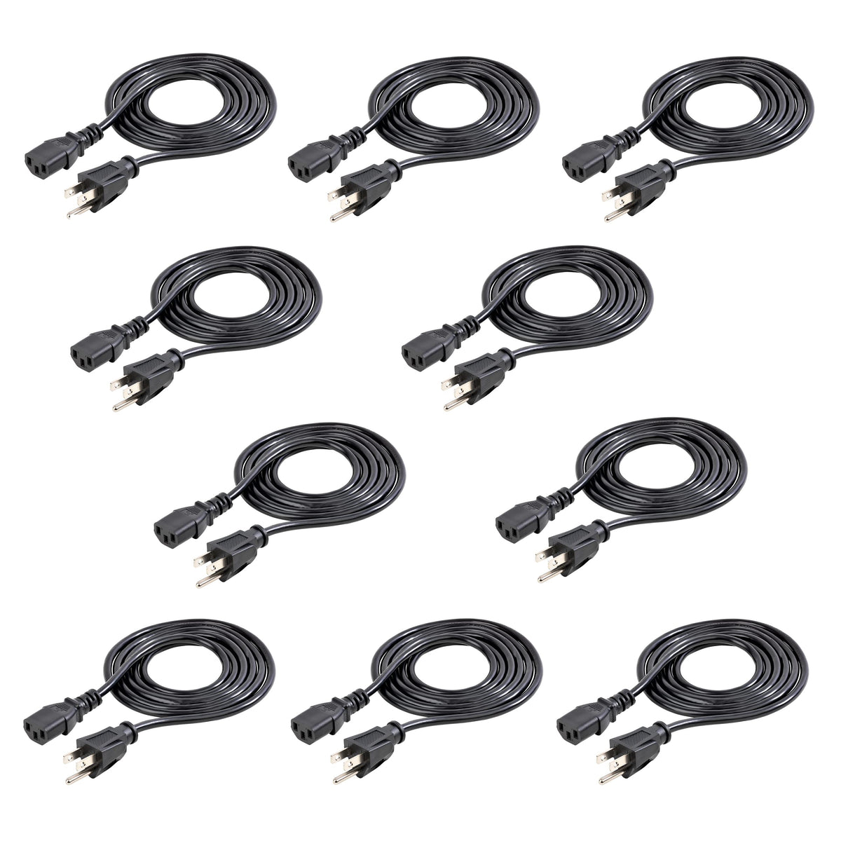 StarTech.com 18 AWG 6 ft power cable construction for durable connections.
