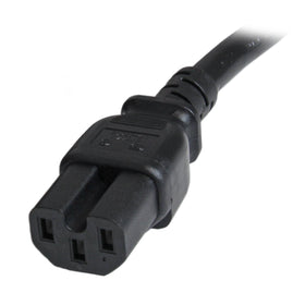 StarTech.com extension cord installed in server rack demonstrating neat routing