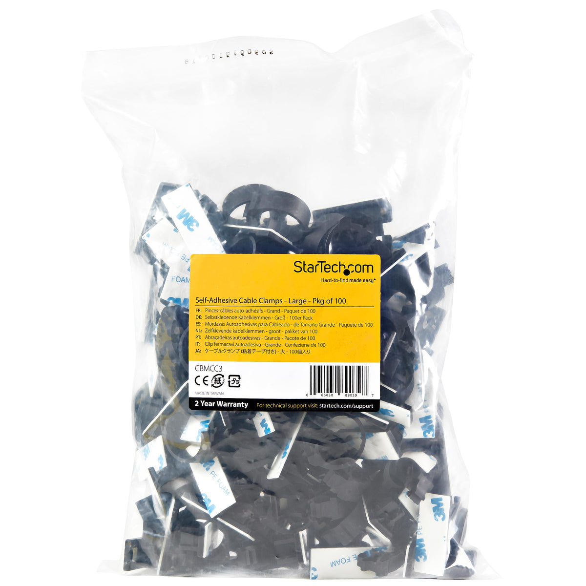 StarTech.com small to medium bundle clip for flexible office cable setups.