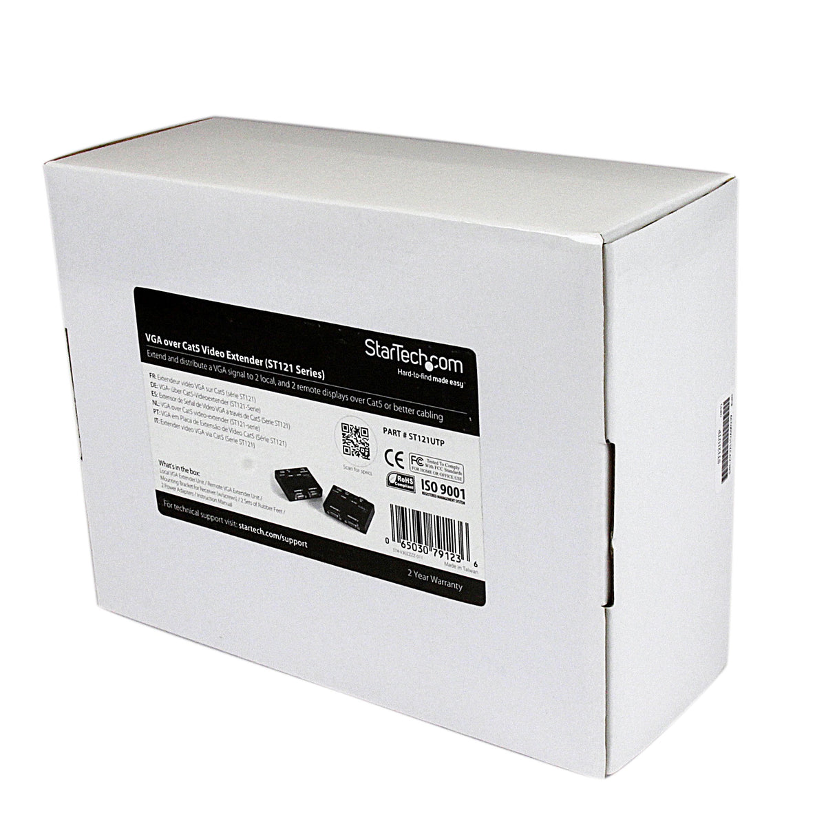 StarTech ST121UTP remote unit adds two VGA outputs for four-monitor setup.