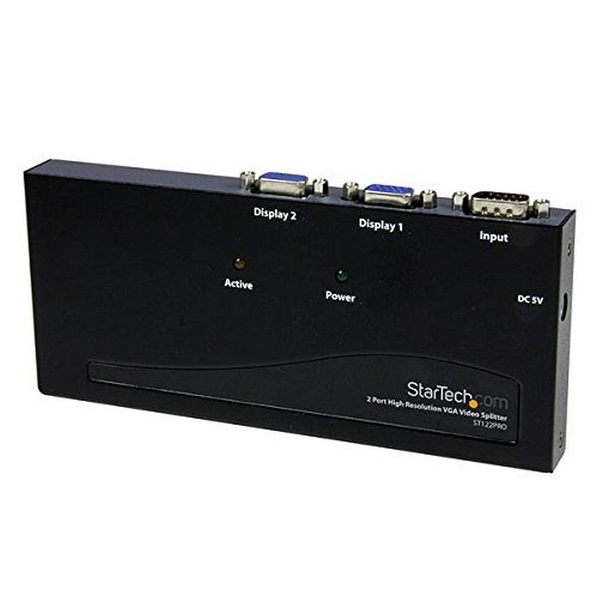 StarTech.com ST122PRO front panel showing power and LED status for reliable operation