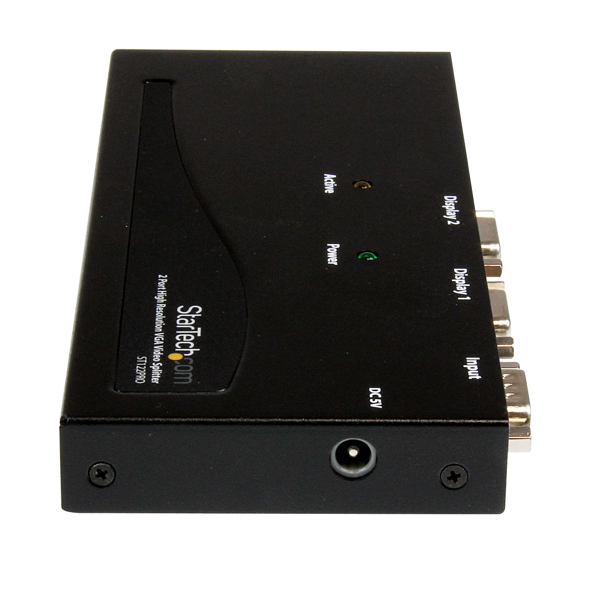 StarTech.com ST122PRO rear connections with VGA outputs and input for easy setup