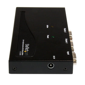 StarTech.com ST122PRO rear connections with VGA outputs and input for easy setup