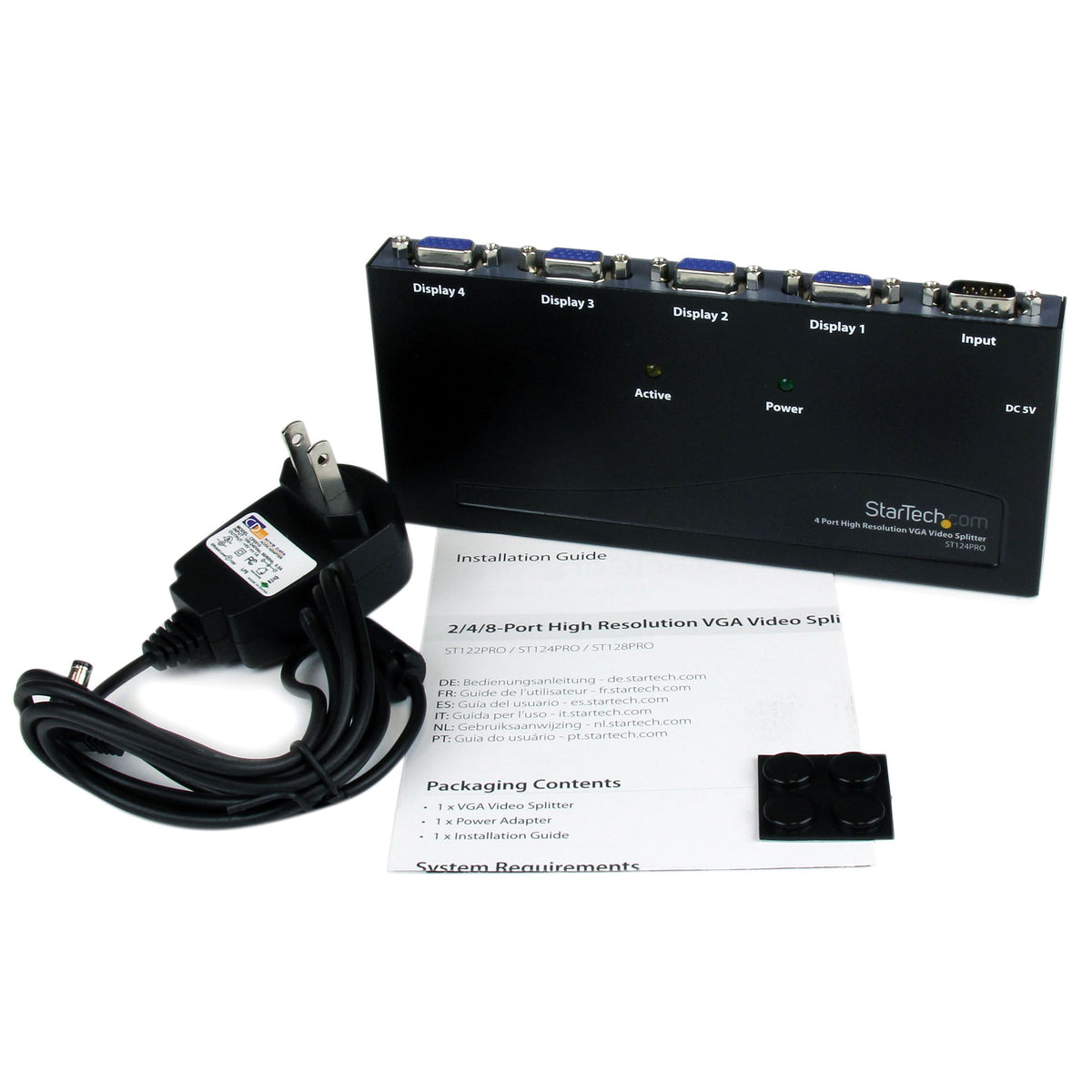 StarTech.com ST124PRO powering four classroom displays for consistent lesson visuals