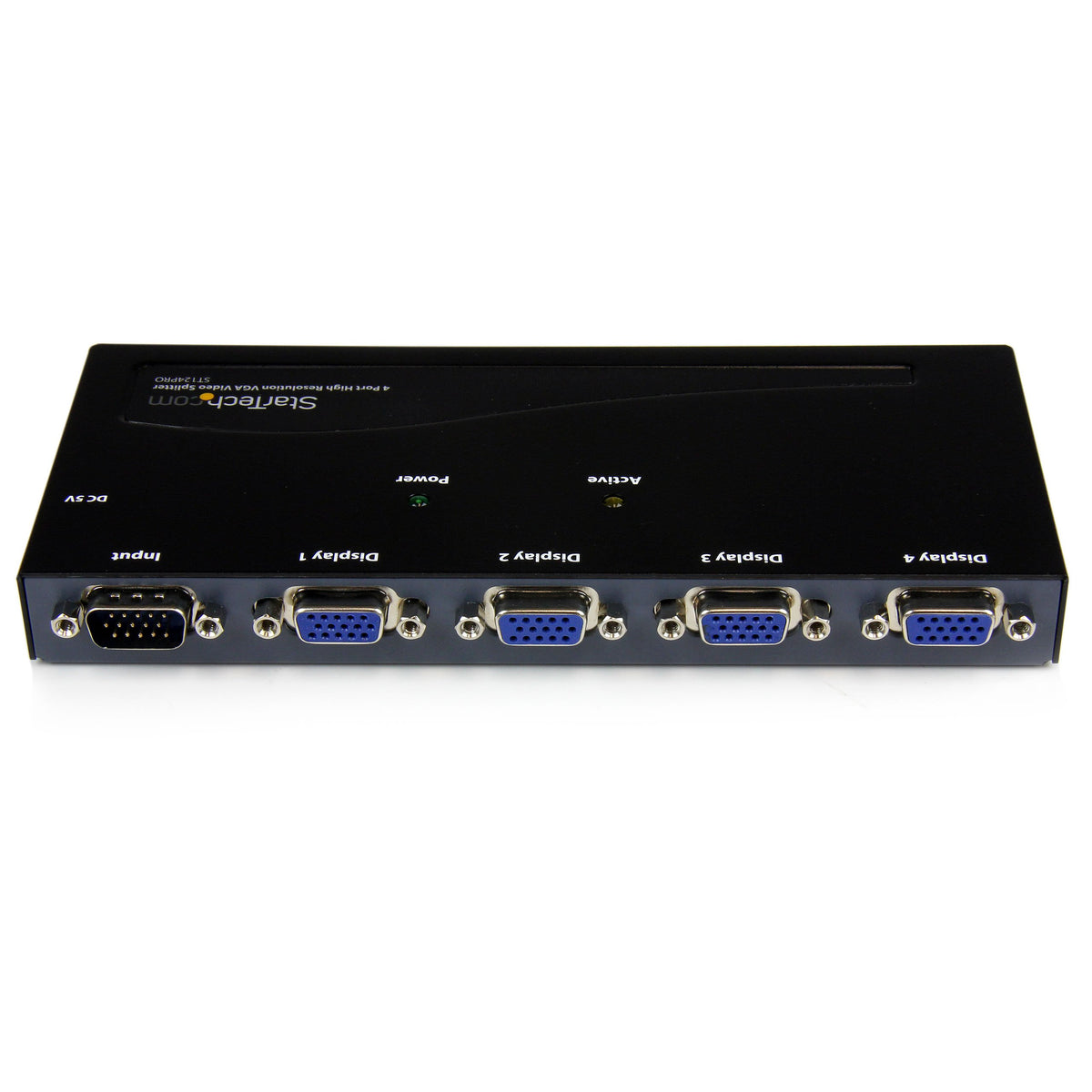 StarTech.com ST124PRO next to ruler showing compact size and easy rack or shelf placement