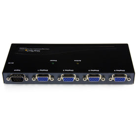 StarTech.com ST124PRO next to ruler showing compact size and easy rack or shelf placement