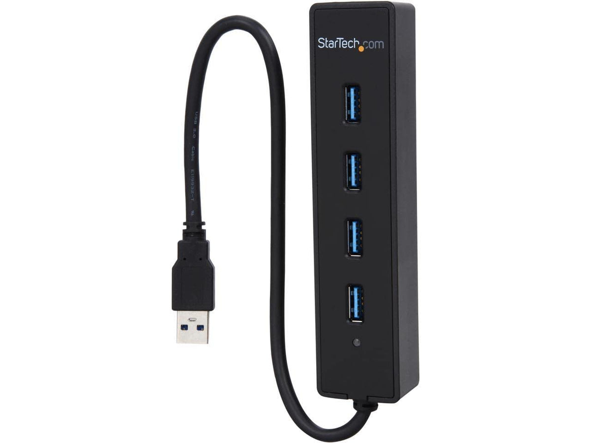 StarTech ST4300PBU3 built-in cable hub for portable use