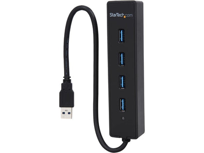 StarTech ST4300PBU3 built-in cable hub for portable use
