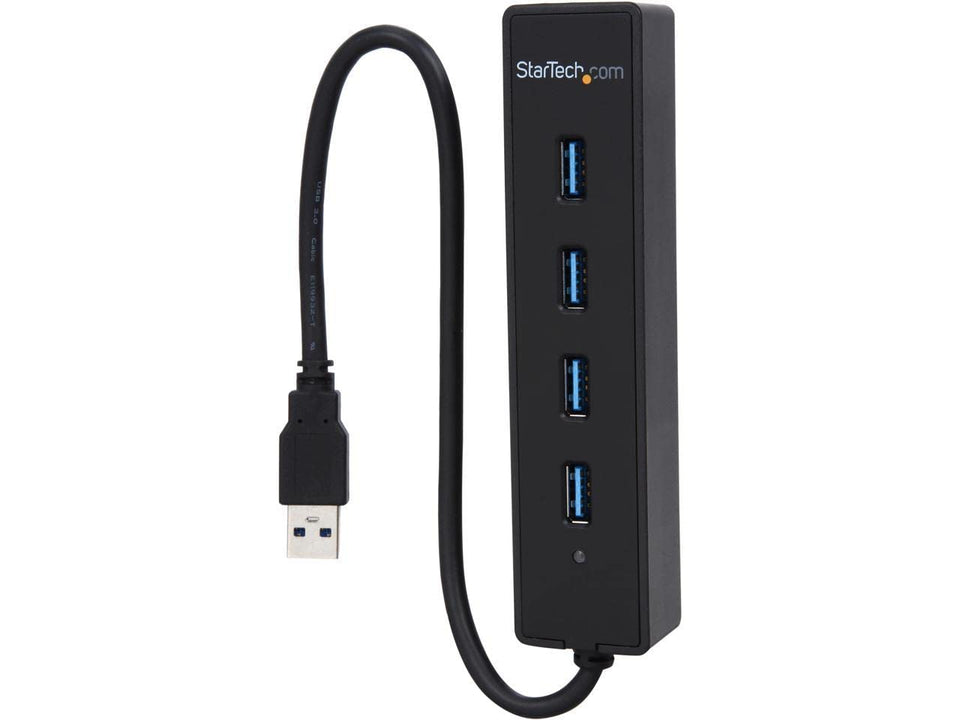 StarTech ST4300PBU3 built-in cable hub for portable use