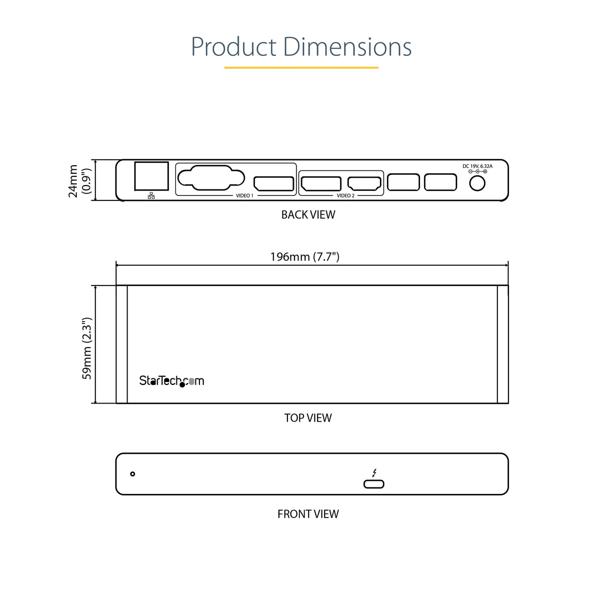 StarTech Thunderbolt 3 Dock powers laptop and peripherals with 85W PD.