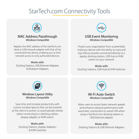StarTech Thunderbolt 3 Dock front-facing port simplifies setup.