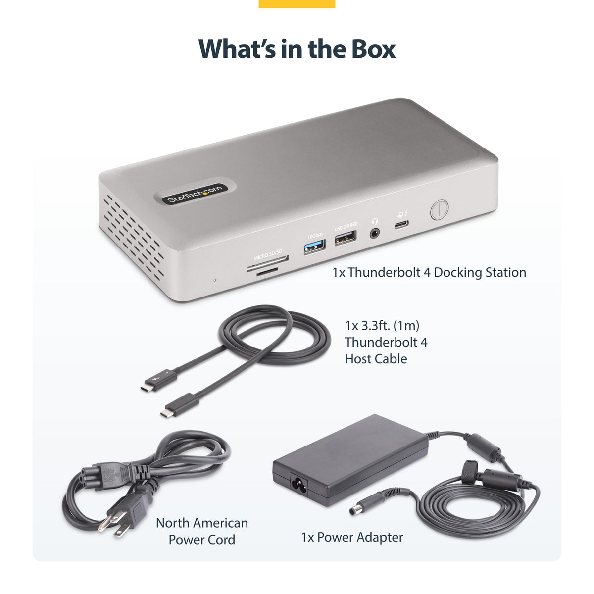 StarTech.com Thunderbolt 4 Dock with two HDMI ports for external displays.