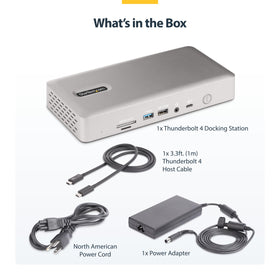 StarTech.com Thunderbolt 4 Dock with two HDMI ports for external displays.