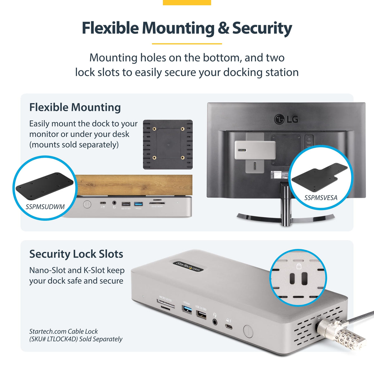 StarTech.com Thunderbolt 4 Dock downstream USB port enabling device charging.