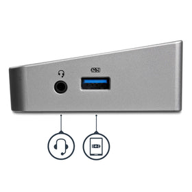 StarTech.com dock with side USB ports for quick peripheral access