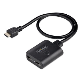 StarTech two-port HDMI splitter front view for 4K60Hz mirroring