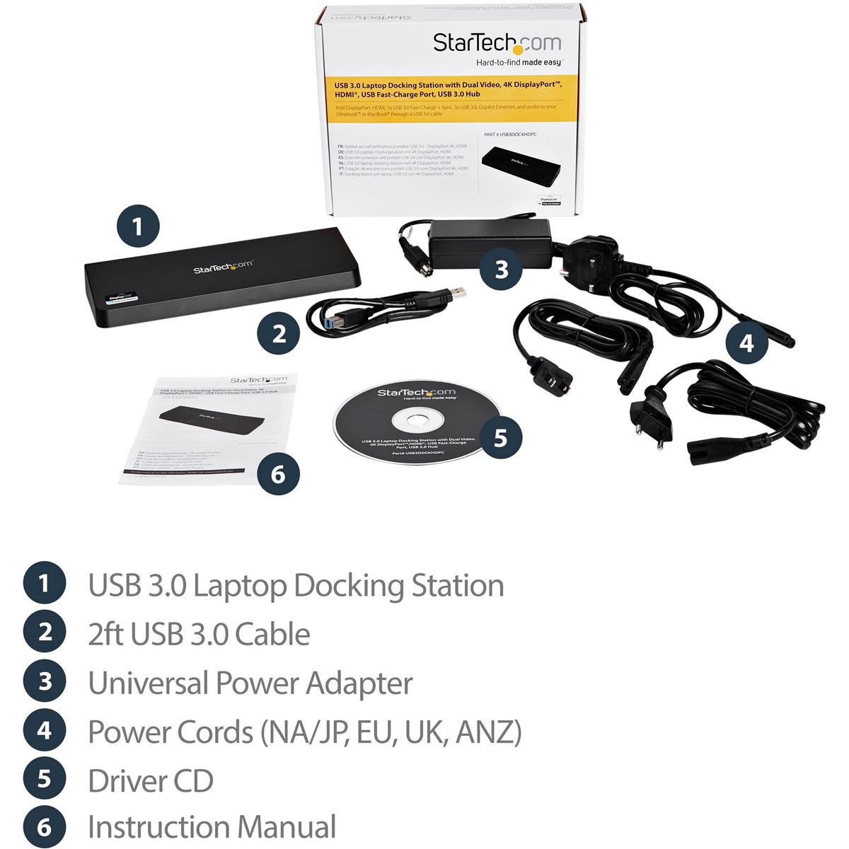 StarTech USB 3.0 Dock Gigabit Ethernet for stable wired connectivity