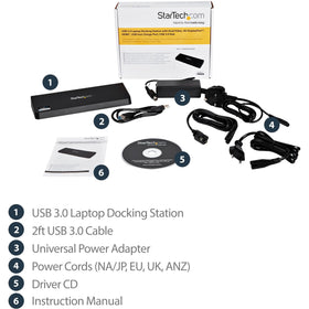 StarTech USB 3.0 Dock Gigabit Ethernet for stable wired connectivity