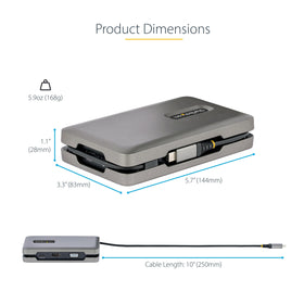 StarTech USB-C Docking Station includes Gigabit Ethernet for stable wired networking.