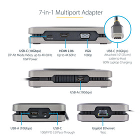 StarTech USB-C Docking Station with USB-C video and 10Gbps data for fast peripherals.