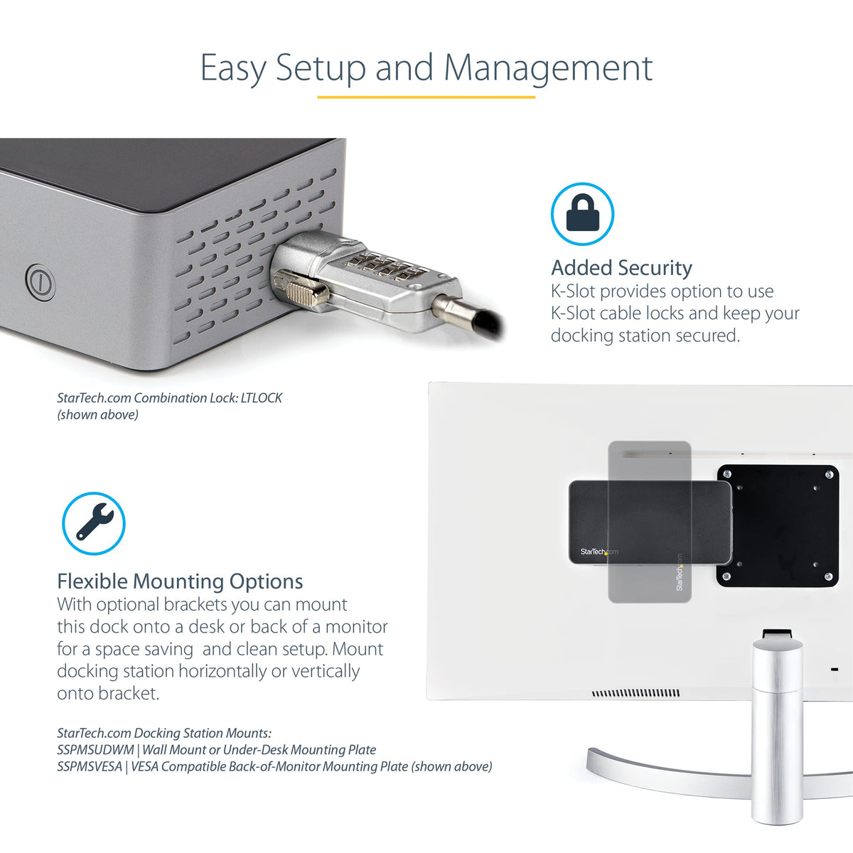 StarTech.com USB-C Quad Dock with optimized ventilation for cooling.