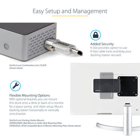 StarTech.com USB-C Quad Dock with optimized ventilation for cooling.