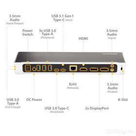 StarTech USB-C dock delivering 60W PD charging to a laptop