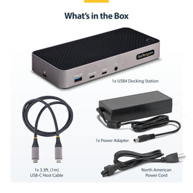 StarTech USB-C triple monitor dock with MacBook Pro showing multi-monitor setup.