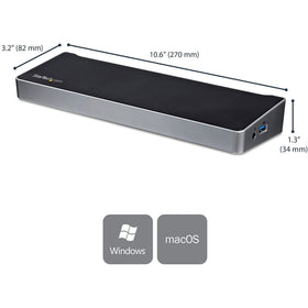StarTech USB-C dock highlighting TAA compliance and warranty support