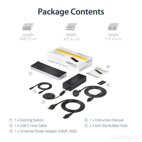 StarTech USB-C dock with five USB 3.0 ports for peripherals
