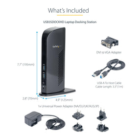 StarTech USB3SDOCKHD HDMI and DVI/VGA connectivity for flexible displays