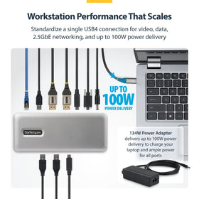 2.5GbE Ethernet port on StarTech USB4 docking station enables fast local networks