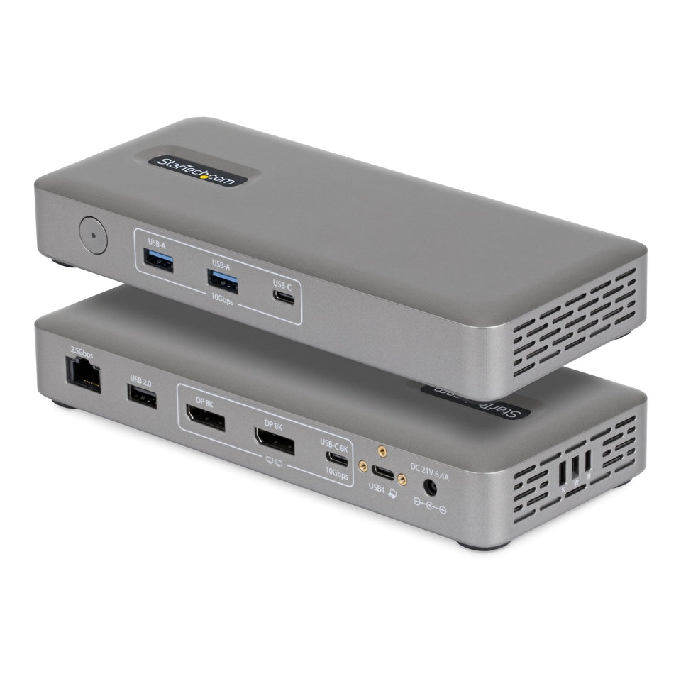 StarTech USB4 docking station front view showing accessible ports for easy setup