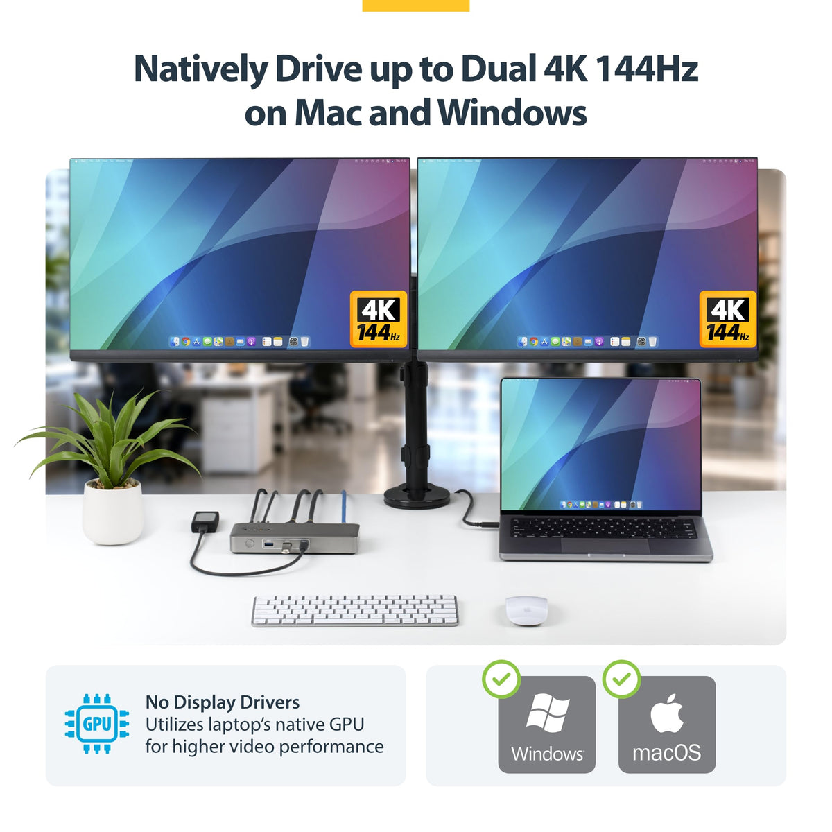 PXE and Wake-on-LAN ready features on StarTech USB4 docking station for remote IT