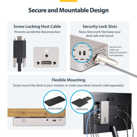 StarTech docking station USB-A ports for peripherals.