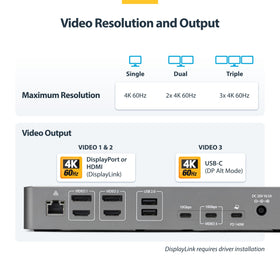 StarTech dock with 2.5GbE Ethernet for high-speed transfers.