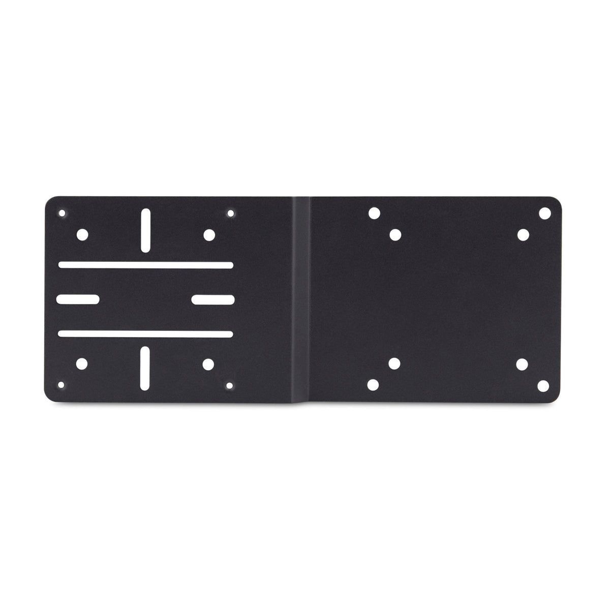 Two parallel slots support 40x40 docking stations for secure mounting.