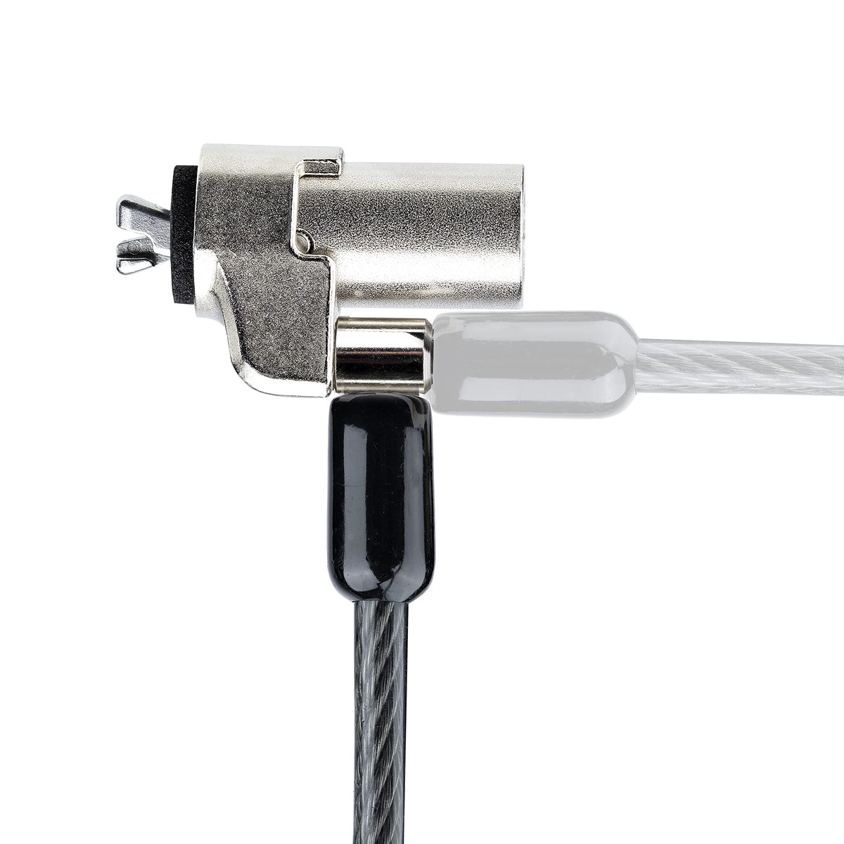 StarTech.com lock inserted into Noble Wedge slot showing secure fit and flat profile