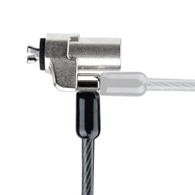 StarTech.com lock inserted into Noble Wedge slot showing secure fit and flat profile