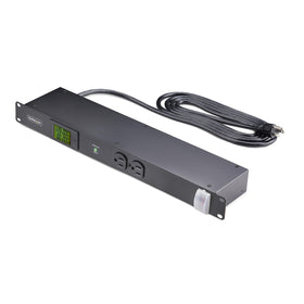 StarTech.com 12-outlet PDU front view for efficient rack power management